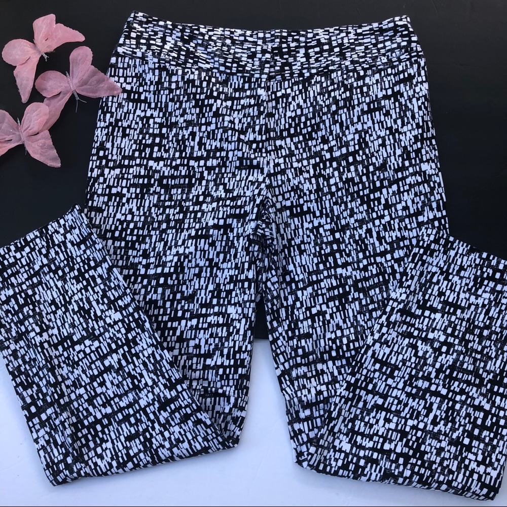 RUBY Rd. Black/White Pants Size 8